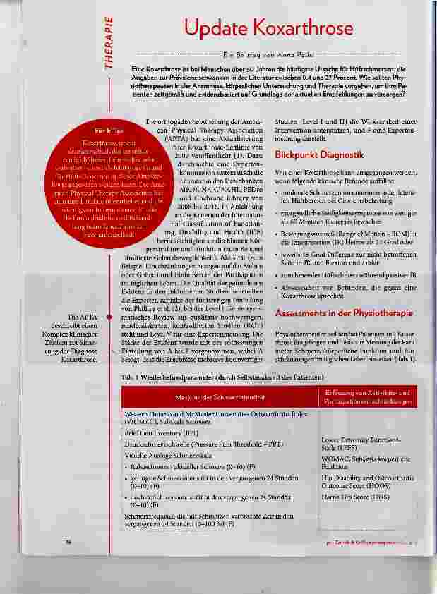 Vorschauseite 1: Update Koxarthrose