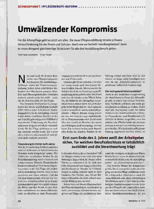 Vorschauseite 1: Umwälzender Kompromiss