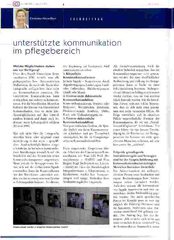 Vorschauseite 1: unterstützte kommunikation im pflegebereich