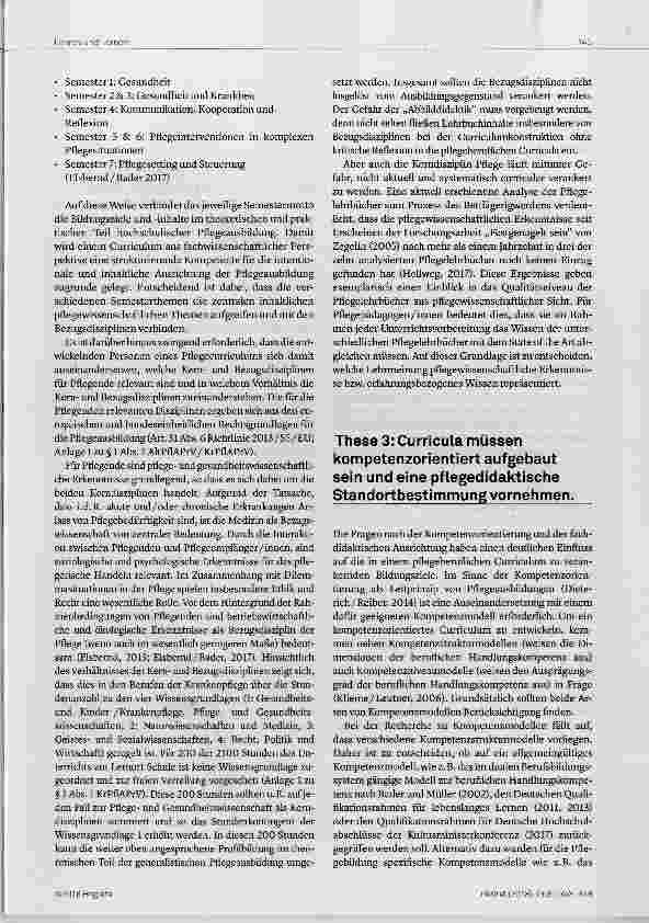 Vorschauseite 3: Entwicklung von Curricula für die Pflegeausbildung