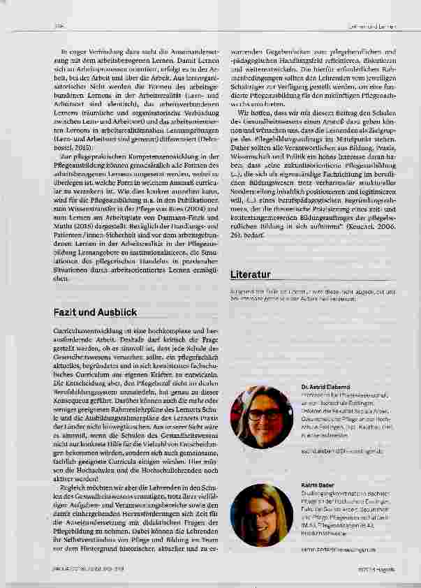 Vorschauseite 6: Entwicklung von Curricula für die Pflegeausbildung