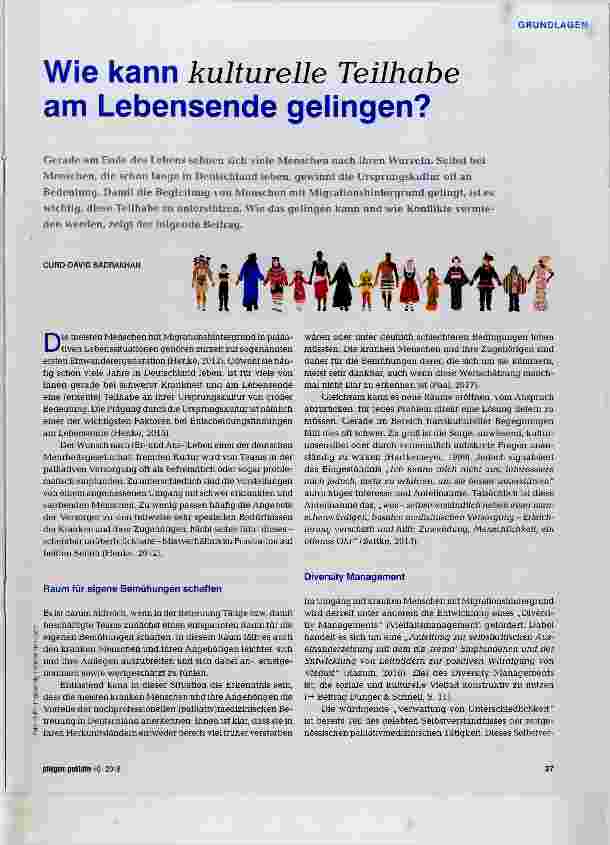 Vorschauseite 1: Wie kann kulturelle Teilhabe am Lebensende gelingen?