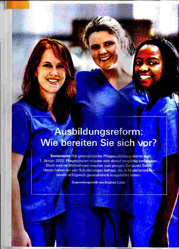 Vorschauseite 1: Ausbildungsreform: Wie bereiten Sie sich vor?