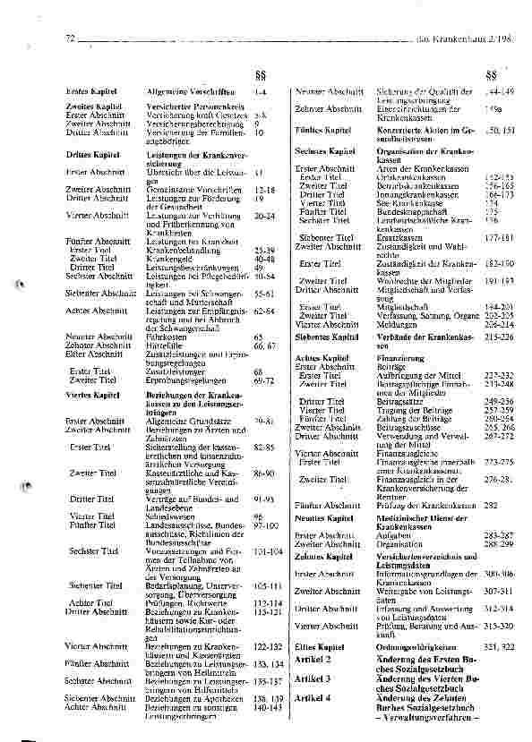 Vorschauseite 2: Gesundheitsreformgesetz (GRG): Auszüge aus dem Referentenentwurf und Einrichtungen
