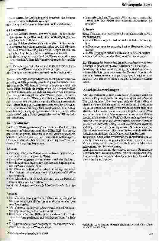 Vorschauseite 3: Schwimmen mit Behinderten
