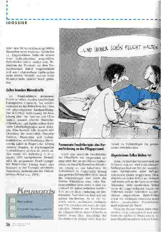 Vorschauseite 2: Feuchttherapie chronischer Hautulcera Ein wenig bekanntes Element der modernen Ulcusbehandlung
