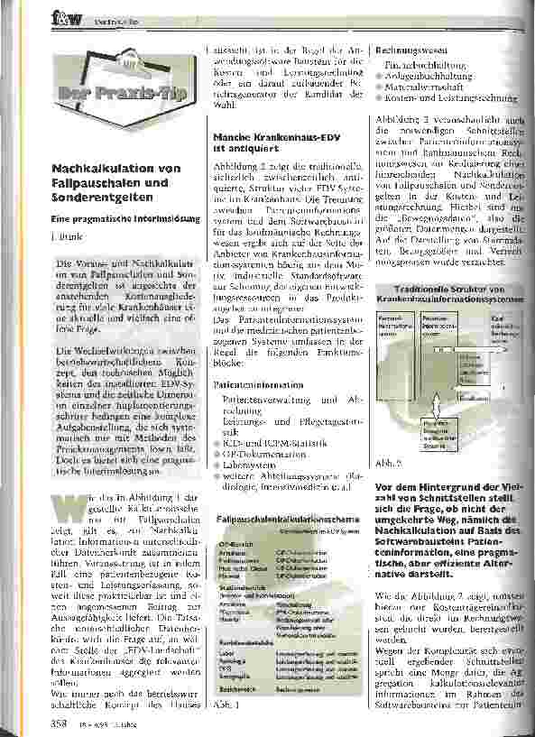 Vorschauseite 1: Nachkalkulation von Fallpauschalen und Sonderentgelten