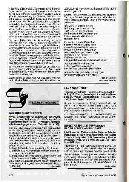 Vorschauseite 2: Bericht über die Ausstellung Gesundheit 2000 in der Salzburger Krankenpflegeschule