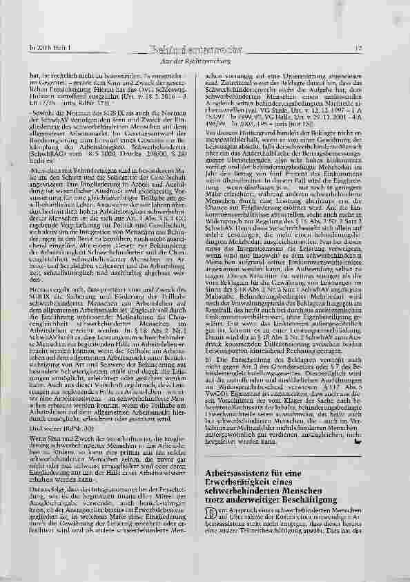 Vorschauseite 3: SGB IX § 102; SchwbAV §§ 18 Abs. 2, 19 u. 21 Ablehnung bebinderungsbedingten Mehrbedarfs bei sehr hohem Einkommen und geringfügiger jährlicher Belastung
