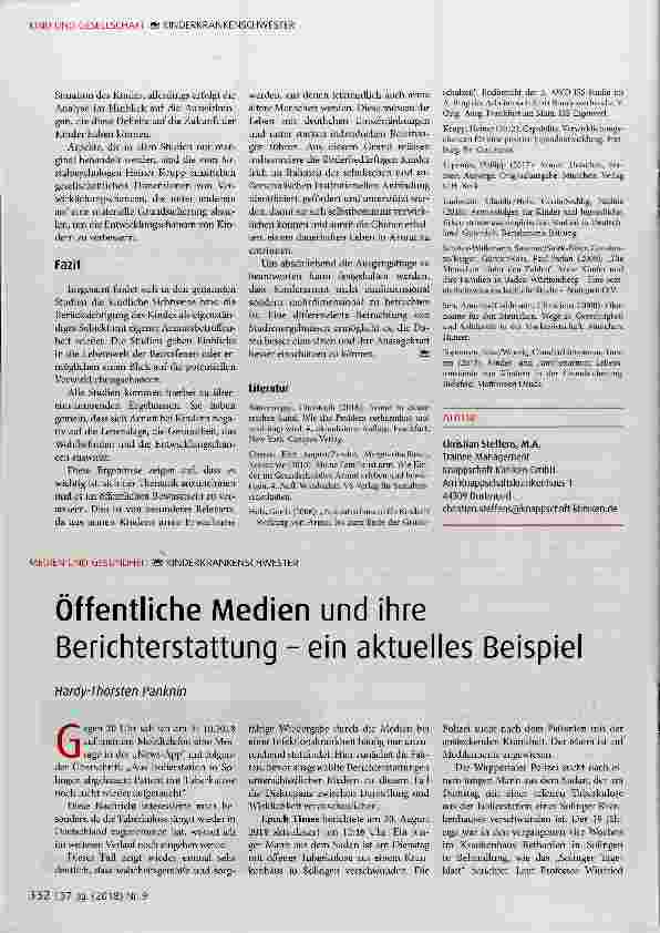 Vorschauseite 1: Öffentliche Medien und ihre Berichterstattung ein aktuelles Beispiel
