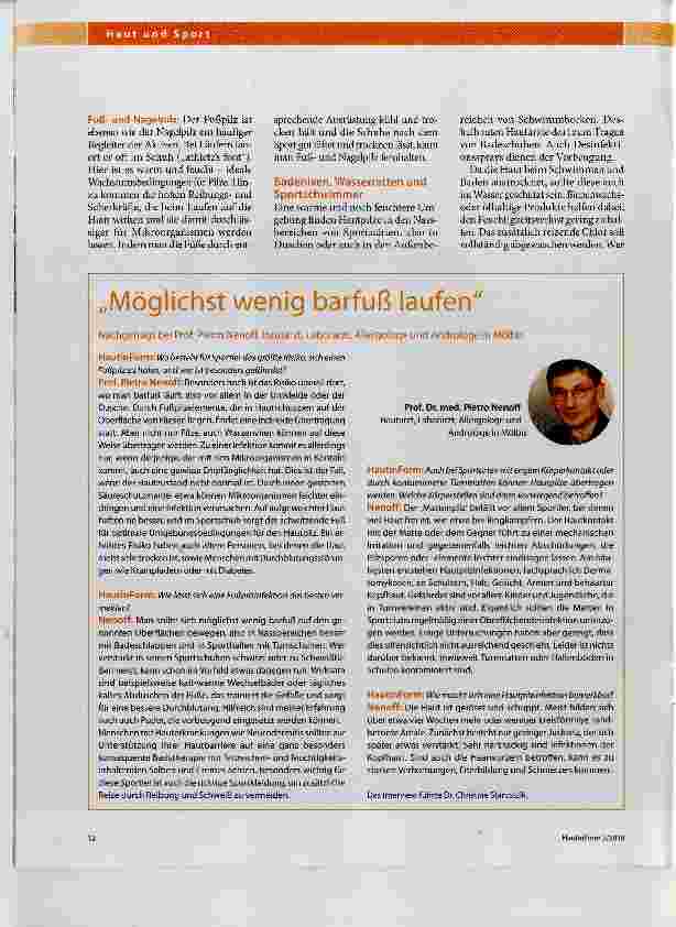 Vorschauseite 3: Hautgesund ins Sportvergnügen