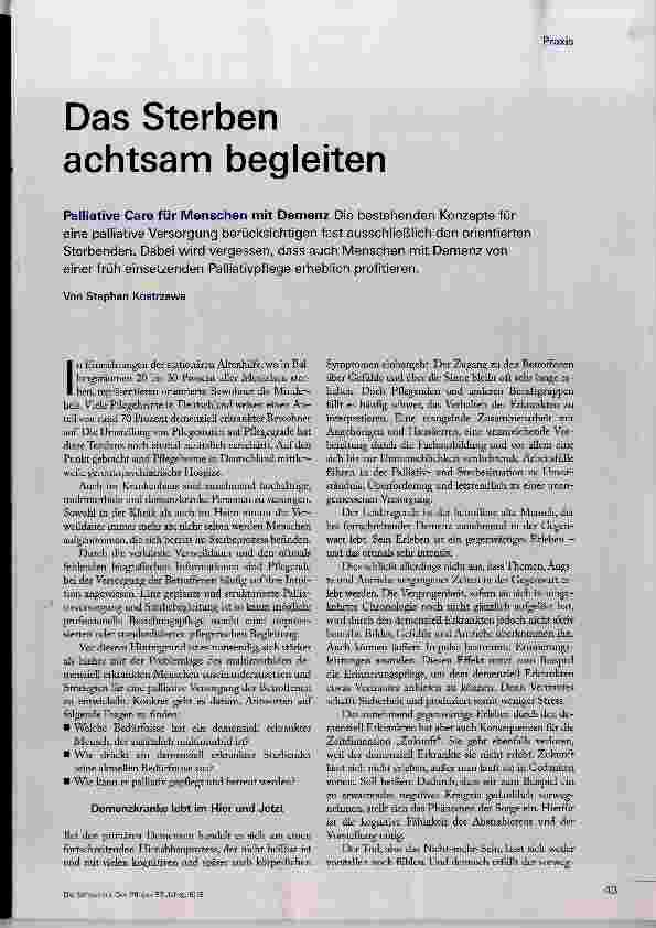 Vorschauseite 1: Das Sterben achtsam begleiten