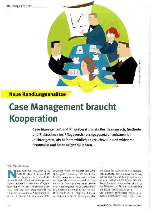 Vorschauseite 1: Case Management braucht Kooperation