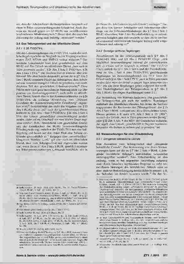 Vorschauseite 4: Teilungsverbot und Urlaubswünsche des Arbeitnehmers Urlaubserteilung und Anspruchserfüllung zwischen Skylla und Charybdis