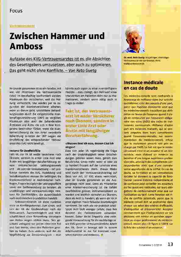 Vorschauseite 1: Zwischen Hammer und Amboss