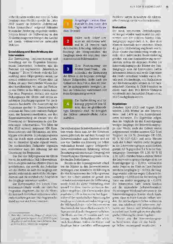 Vorschauseite 2: Wie können wir Mütter nach früher postnataler Entlassung beim effektiven StiUen unterstützen?