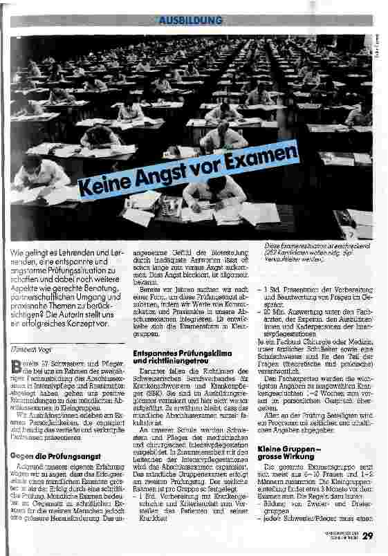 Vorschauseite 1: Keine Angst vor Examen