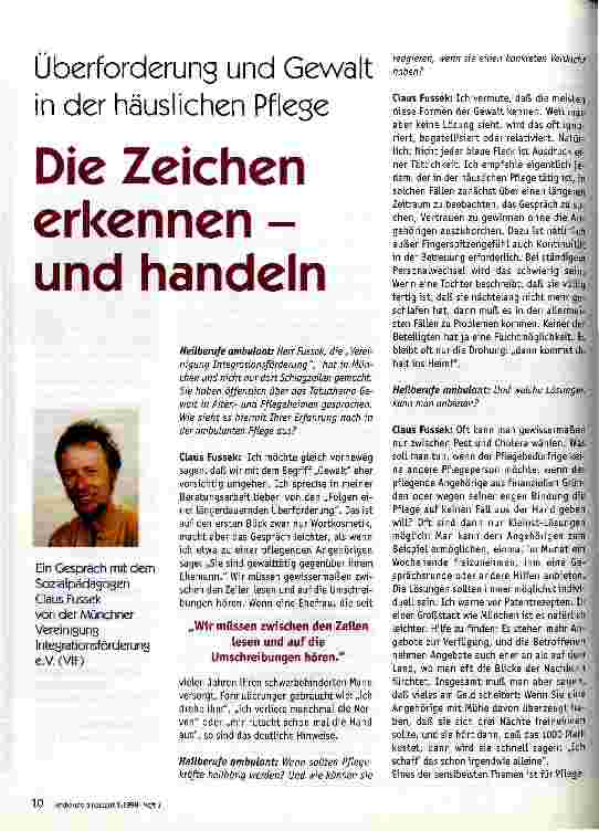 Vorschauseite 1: Überforderung und Gewalt in der häuslichen Pflege Die Zeichen erkennen - und handeln