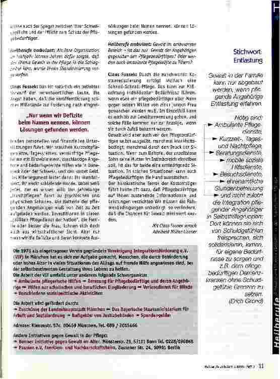 Vorschauseite 2: Überforderung und Gewalt in der häuslichen Pflege Die Zeichen erkennen - und handeln