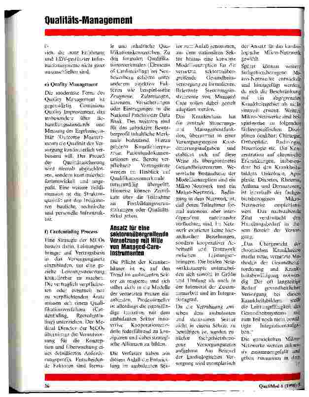 Vorschauseite 4: Managed Care und Sektorenübergreifende Vernetzung Teil 3: Integrierte Versorgungs und Serviceangebote des Krankenhauses