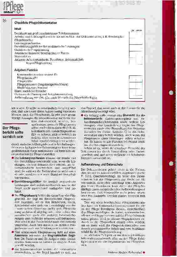 Vorschauseite 2: Qualität als Baustein der Pflegeversicherung Pflegedokumentation als Kommunikationsinstrument