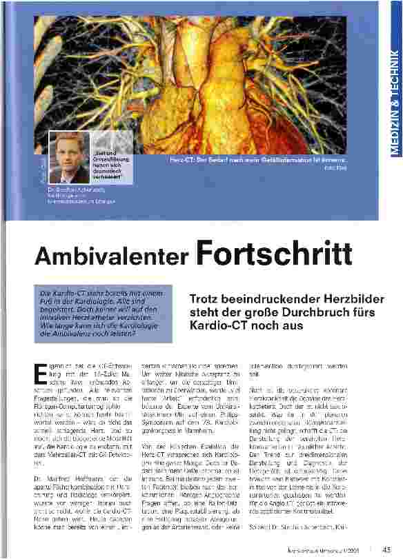 Vorschauseite 1: Ambivaienter Fortschritt