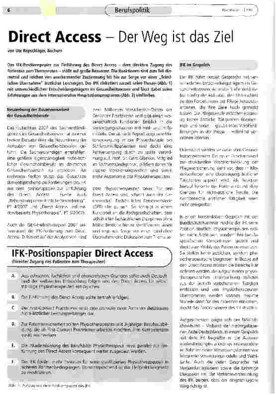 Vorschauseite 1: Direct Access - Der Weg ist das Ziel