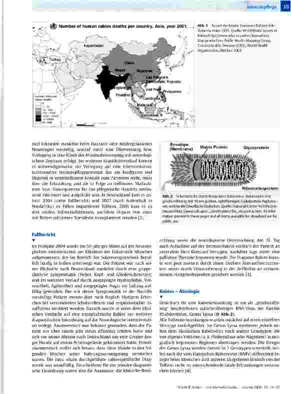 Vorschauseite 2: Rabies - intensivmedizinische und intensivpflegerische Herausforderung