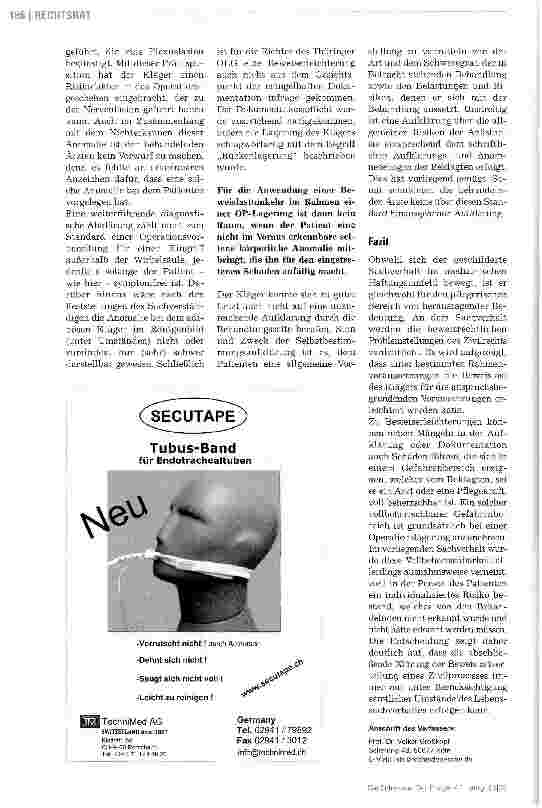 Vorschauseite 3: Die Lagerung auf dem OP-Tisch
