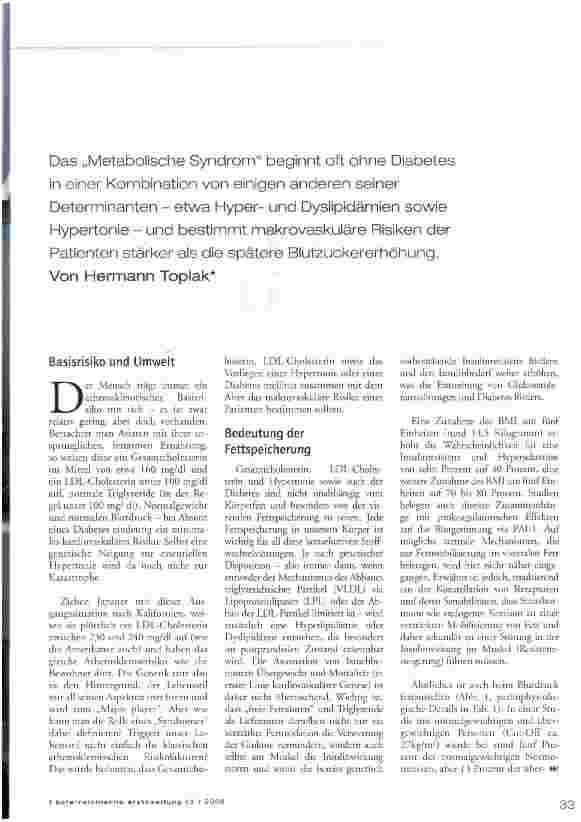 Vorschauseite 2: Metabolisches Syndrom
