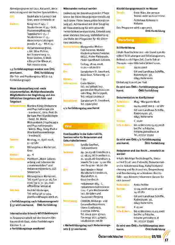 Vorschauseite 5: Frühest vorausgegangene Kinder -Informationen, Selbsthilfegruppen, Kontakte