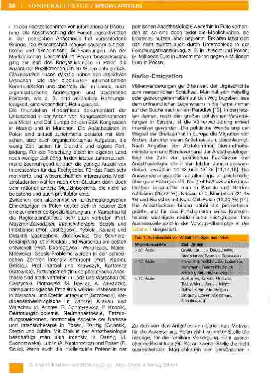 Vorschauseite 4: Anästhesiologie in Polen