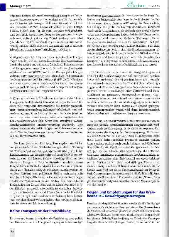 Vorschauseite 2: Energiekosten - ein vernachlässigtes Zukunftsthema