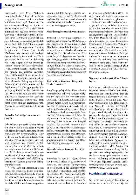 Vorschauseite 2: Chancen und Risiken von Mitarbeiterbefragungen im Krankenhaus