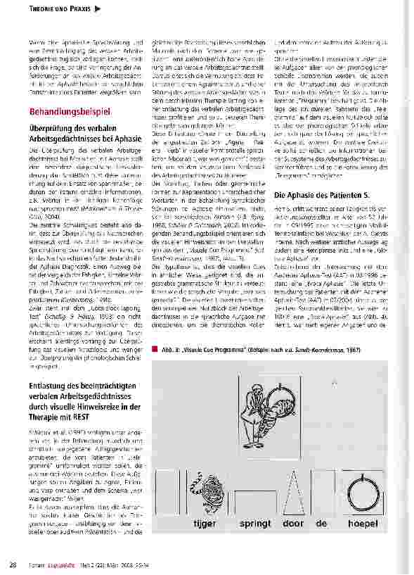 Vorschauseite 3: Der Einsatz visueller Cues in der Behandlung des schweren chronischen Agrammatismus -eine Einzelfallbeschreibung