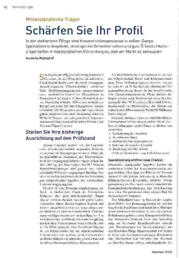 Vorschauseite 1: Schärfen Sie Ihr Profil