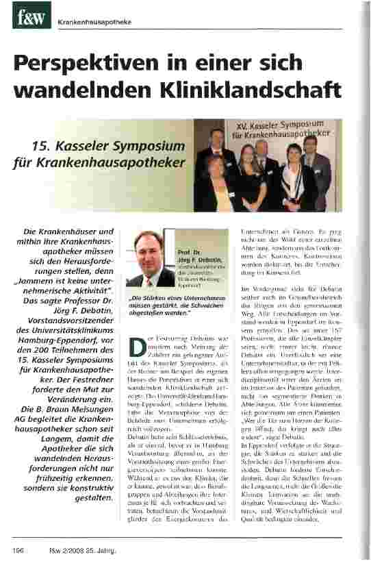 Vorschauseite 1: Perspektiven in einer sich wandelnden Kliniklandschaft