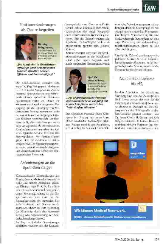 Vorschauseite 2: Perspektiven in einer sich wandelnden Kliniklandschaft