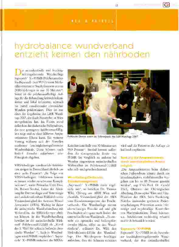 Vorschauseite 1: hydrobalance wundverband entzieht keimen den nährboden