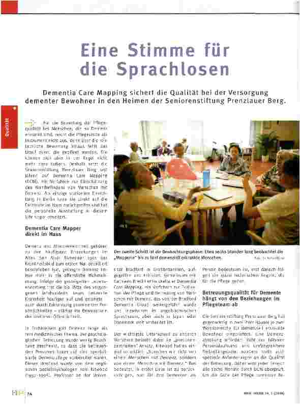 Vorschauseite 1: Eine Stimme für die Sprachlosen