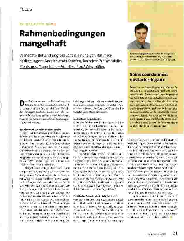 Vorschauseite 1: Rahmenbedingungen mangelhaft