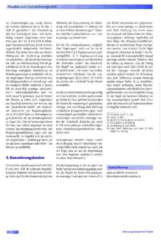 Vorschauseite 4: Aktuelles zum Grundsicherungsrecht