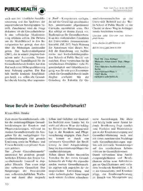 Vorschauseite 3: Studiengänge für Gesundheitsberufe nehmen an Zahl und Attraktivität zu