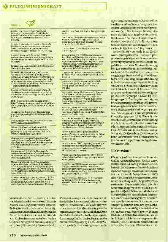 Vorschauseite 5: Der Einfluss von Patientenedukation auf das Schmerzempfinden bei Patienten mit einer malignen Tumorerkrankung