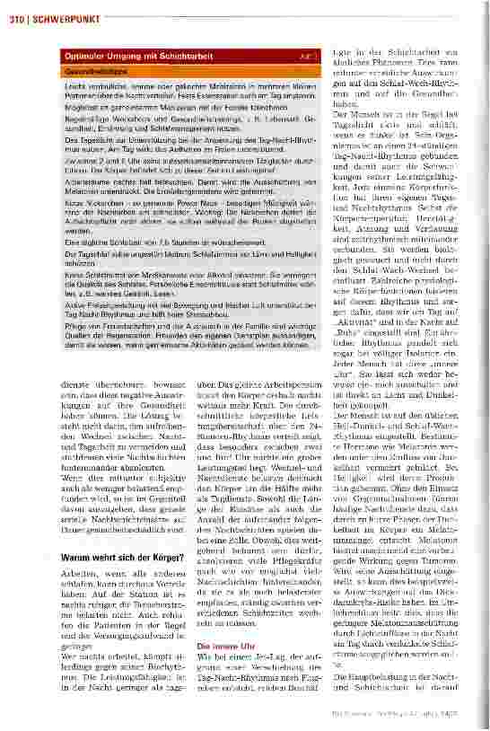 Vorschauseite 3: Jet-Lag in der Pflege