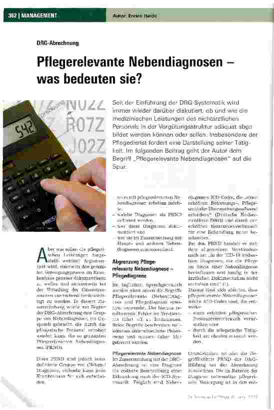 Vorschauseite 1: Pflegerelevante Nebendiagnosen was bedeuten sie?