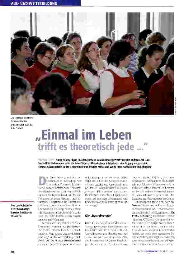 Vorschauseite 1: Einmal im Leben trifft es theoretisch jede...