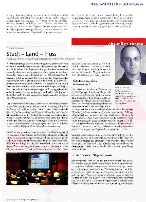 Vorschauseite 4: Im Brennpunkt: Pflegestützpunkte