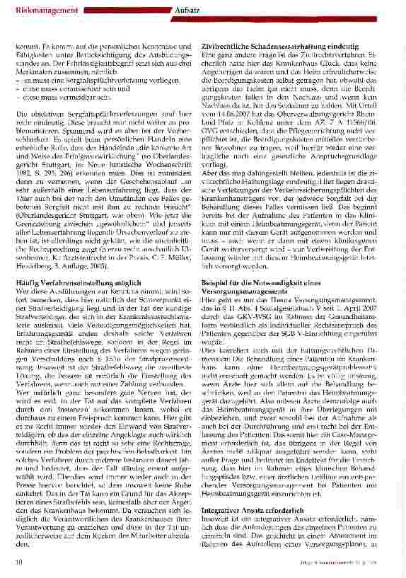 Vorschauseite 5: Fehlerhafte Handhabung eines Heimbeatmungsgerätes im Klinikum
