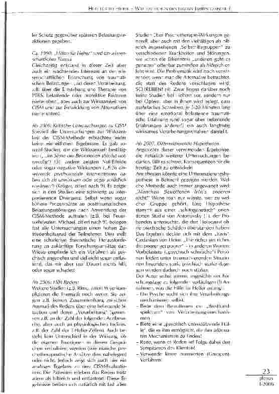 Vorschauseite 3: HILFE FÜR DIE HELFER - WAS HAT SICH IN DEN LETZTEN JAHRENGEÄNDERT?